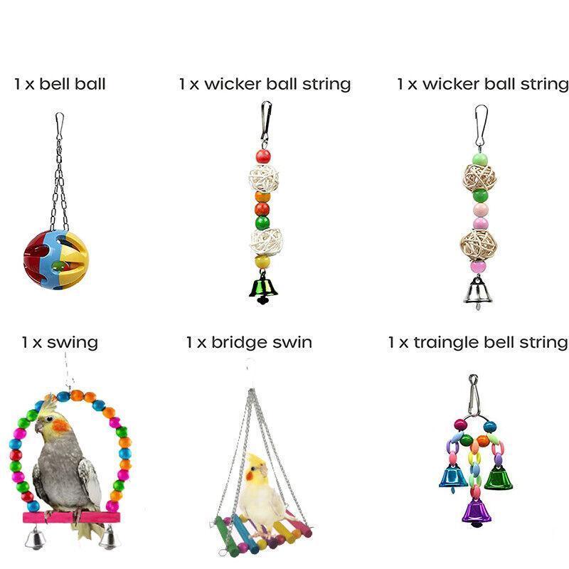 Bird Play Toys = 10 pieces