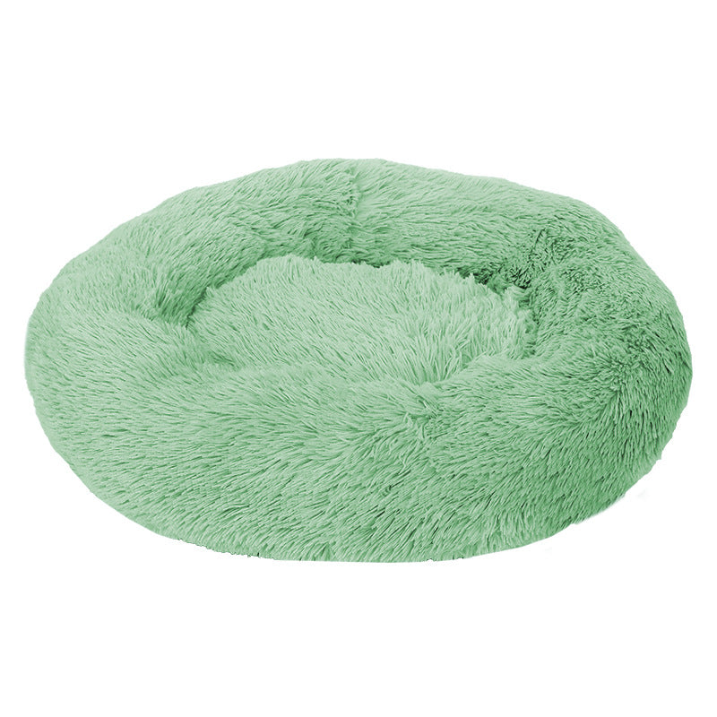 50cm Cozy Round Pet Bed - Plush Cat & Dog Bed with Non-Slip Base, Machine Washable