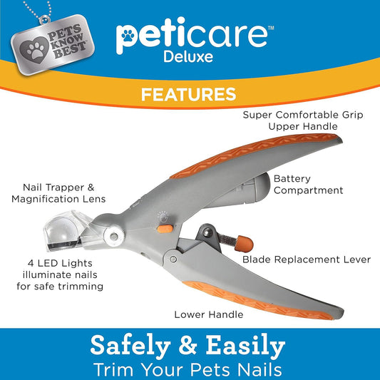 Pet Nail Clippers with LED Light & Magnifier