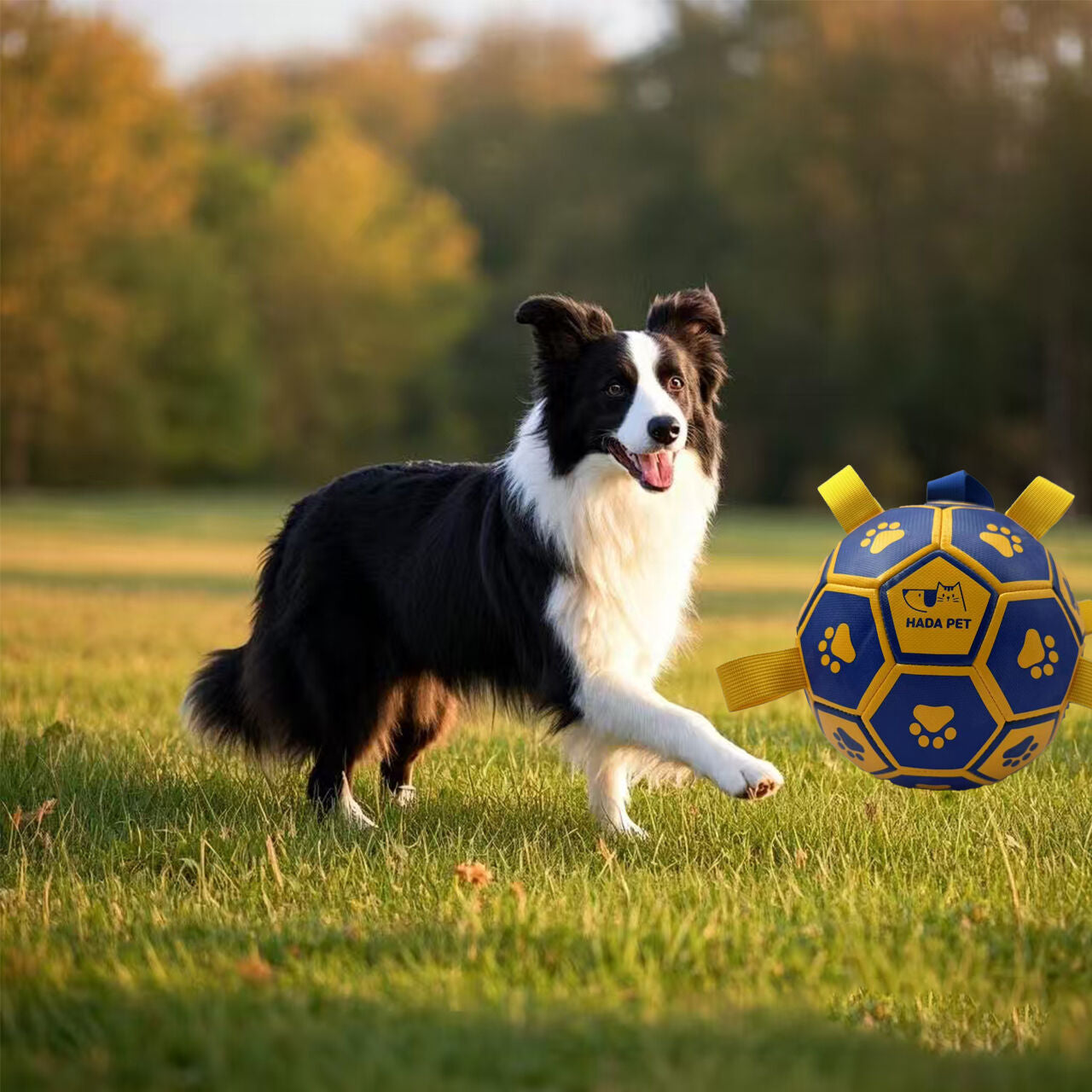 Soccer ball with tug-of-war tags