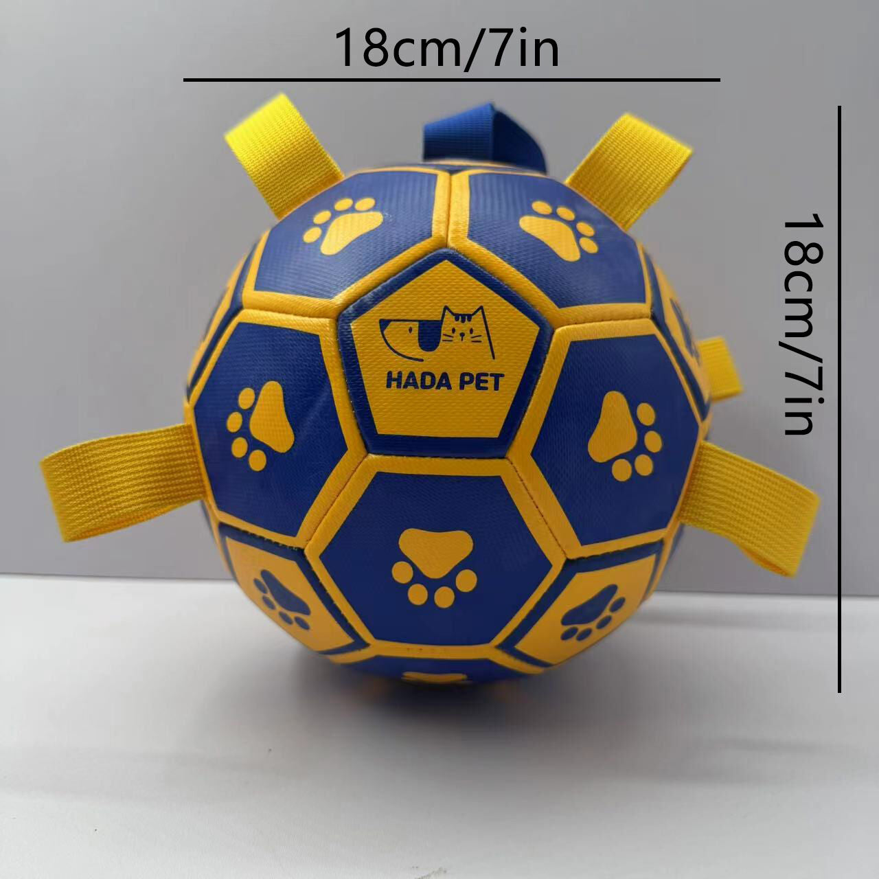 Soccer ball with tug-of-war tags
