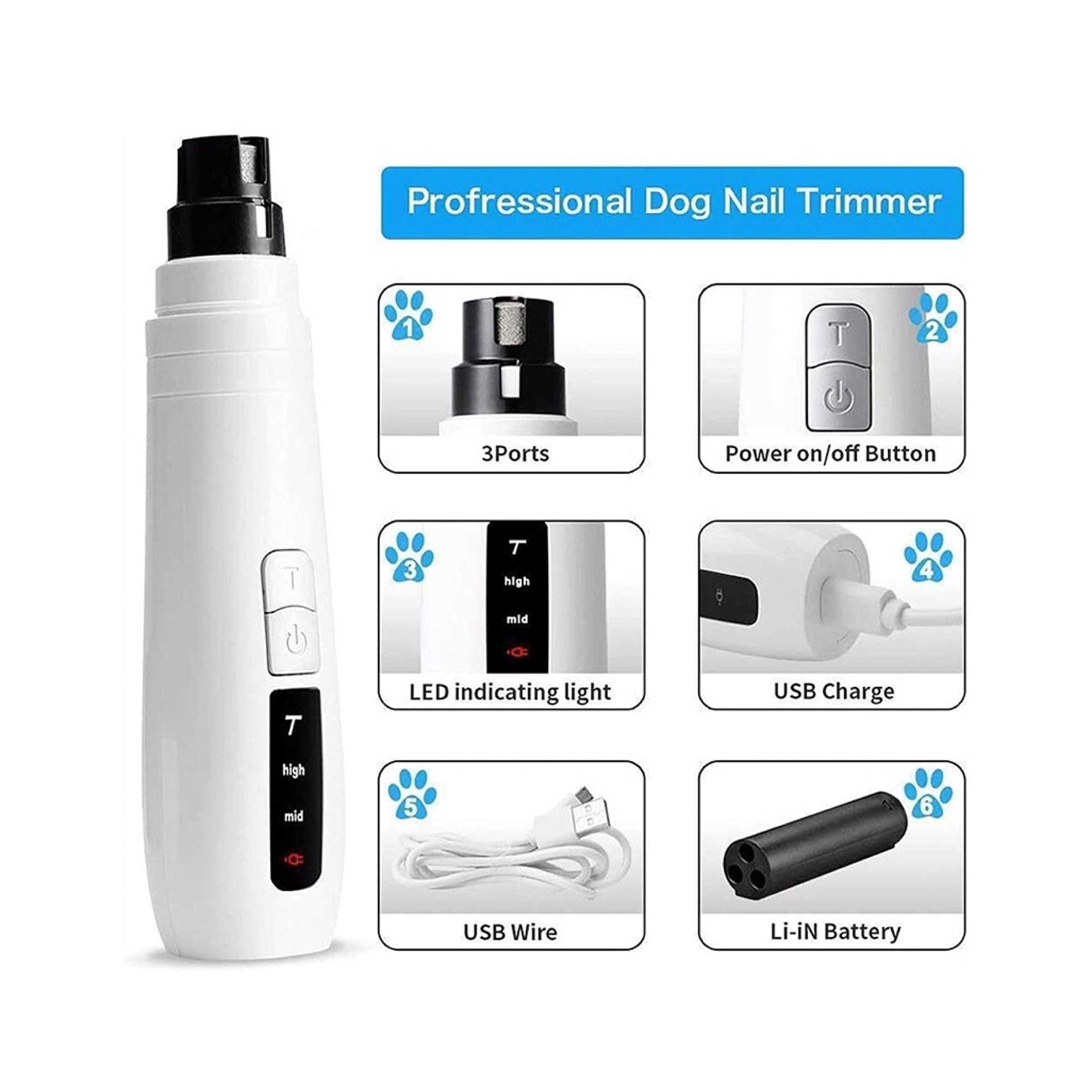 Pet Nail Electric Trimmer