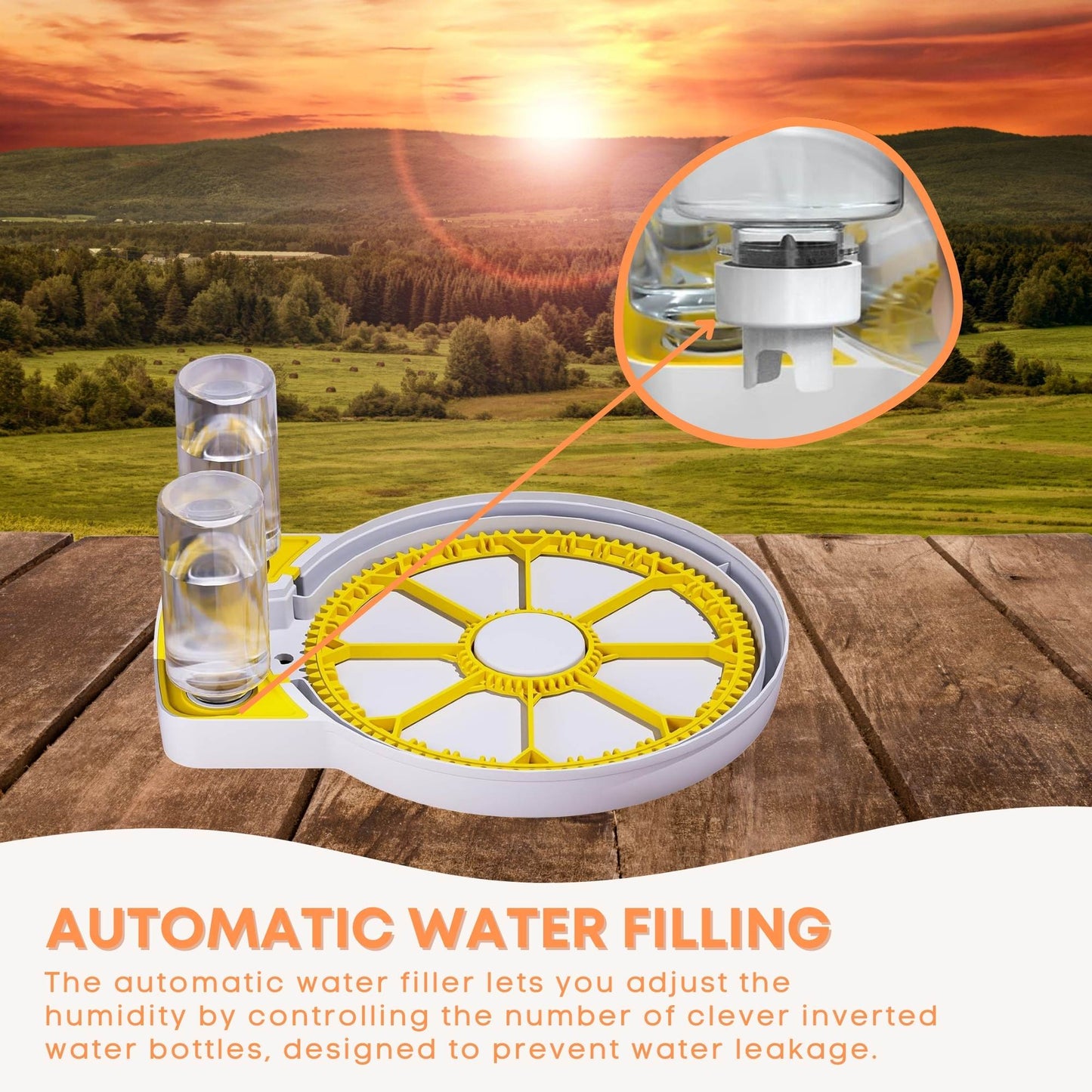 Automatic 8 / 18 Egg Incubator with automatic turning.