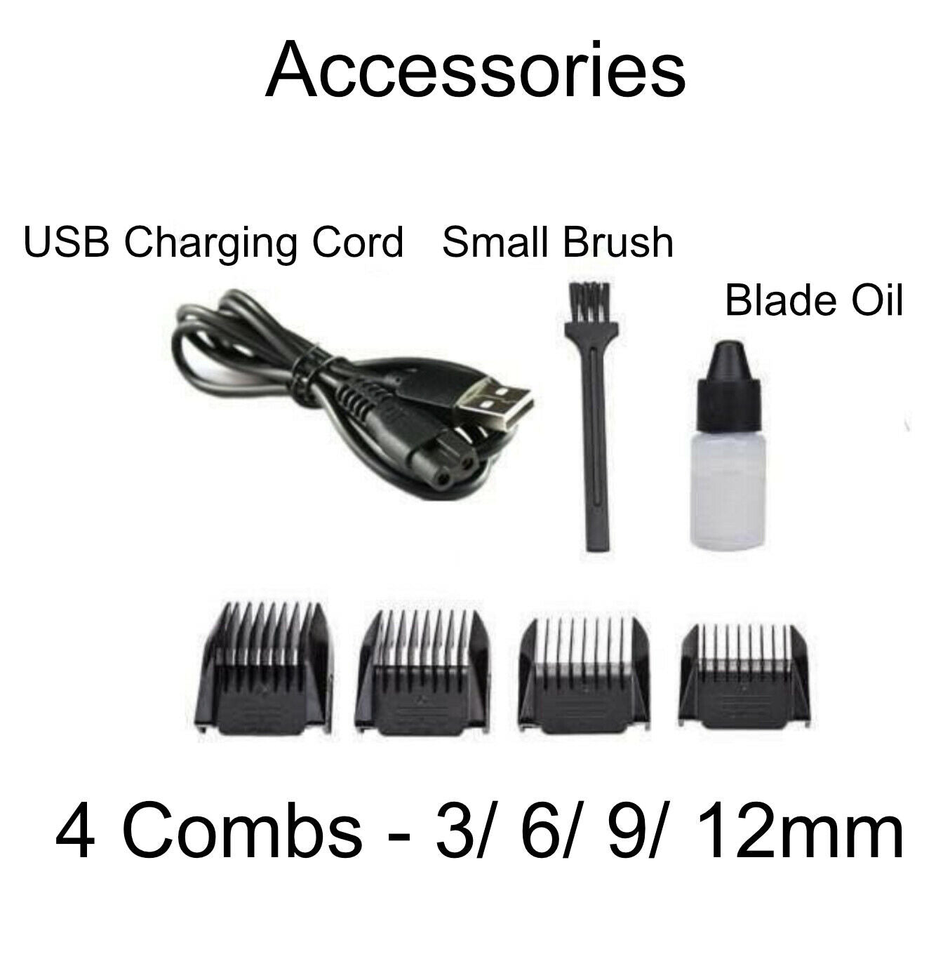 Cordless Clipper Pet Grooming Kit 4 Different Size Combs