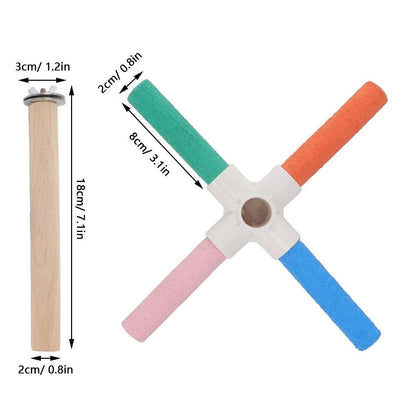 Colorful Bird Cage Perch Stick