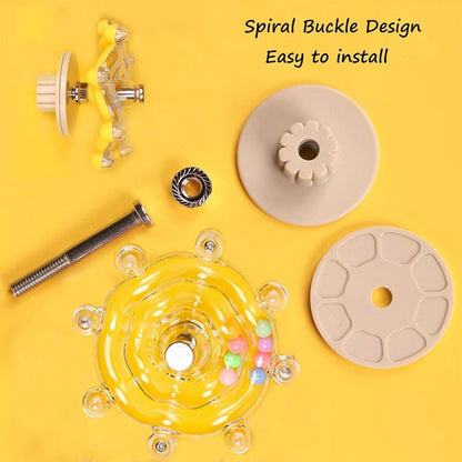 Interactive Parrot Spinning Wheel Stress Relief Toy for Small Birds Durable