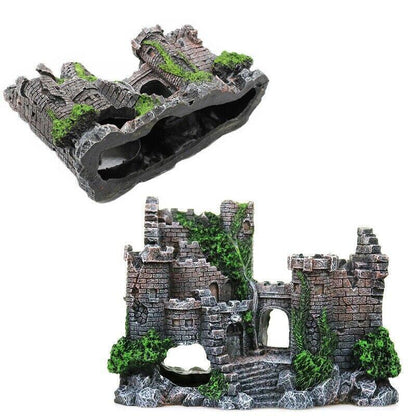 Aquarium Fish Tank  Castle Tower Hide