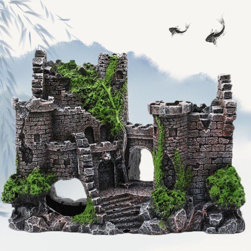 Aquarium Fish Tank  Castle Tower Hide