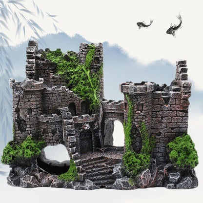 Aquarium Fish Tank  Castle Tower Hide