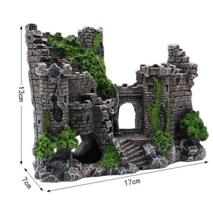 Aquarium Fish Tank  Castle Tower Hide