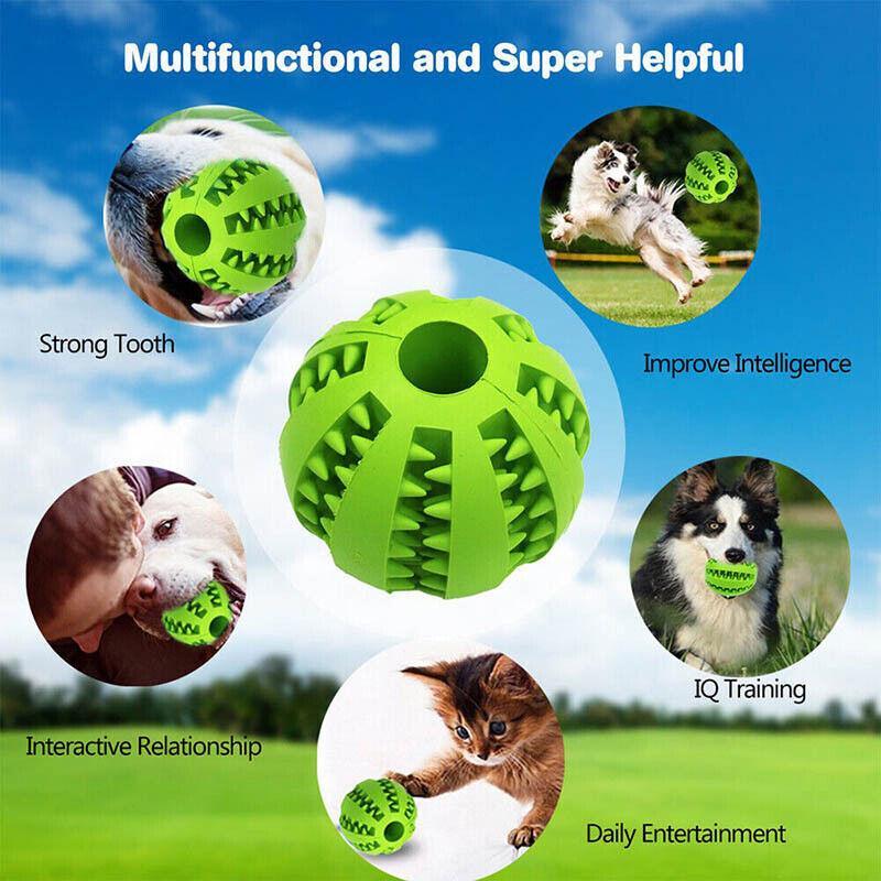 Dog Chew Toy Rubber Ball Treat Dispenser  - Large