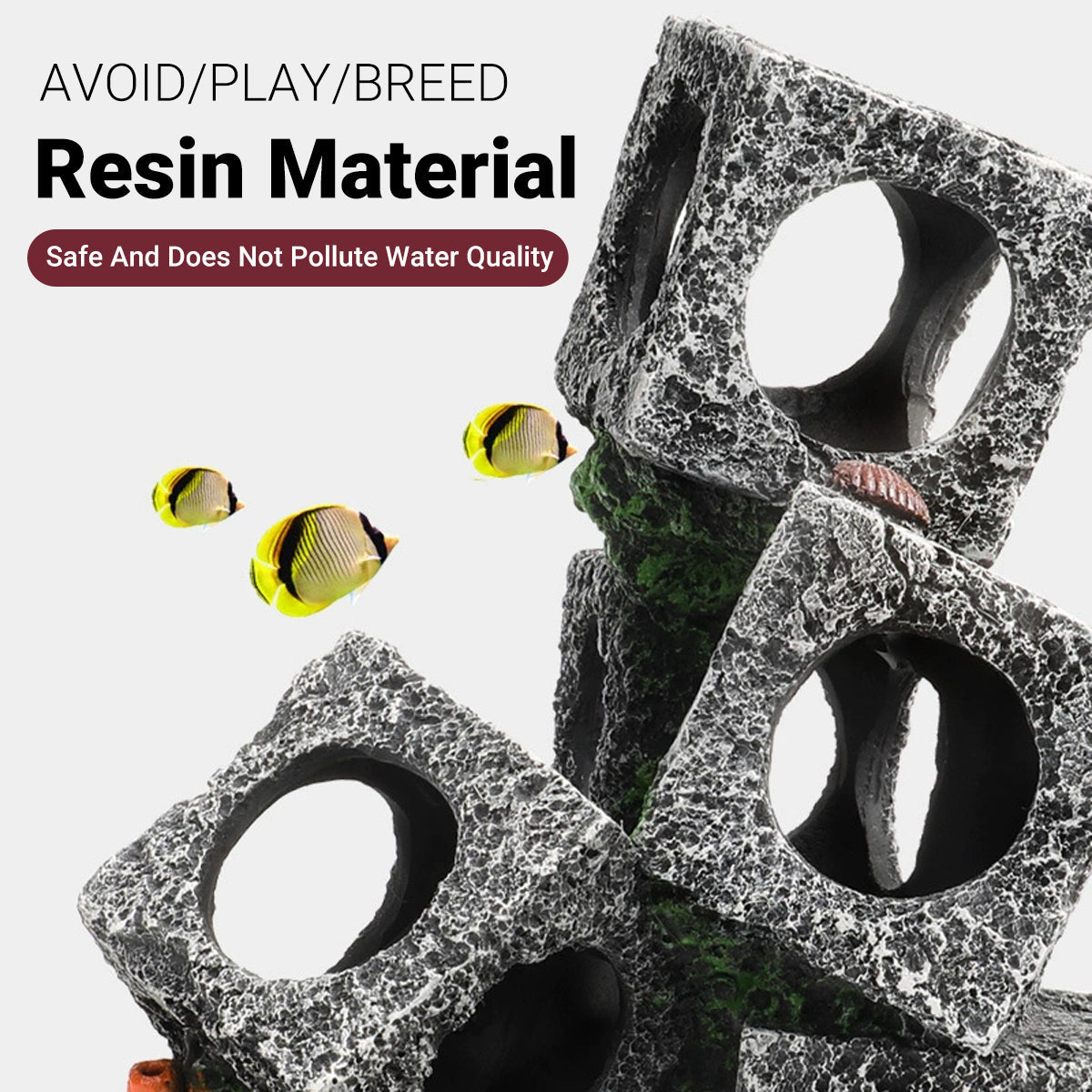 Fish Tank Square Stone Cave