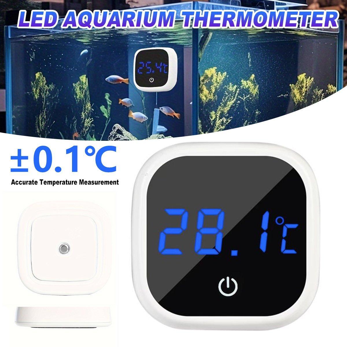 Aquarium Thermometer External Touch Screen Fish Tank Water Temperature Monitor