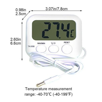 Digital Thermometer with Probe for Fish Tank