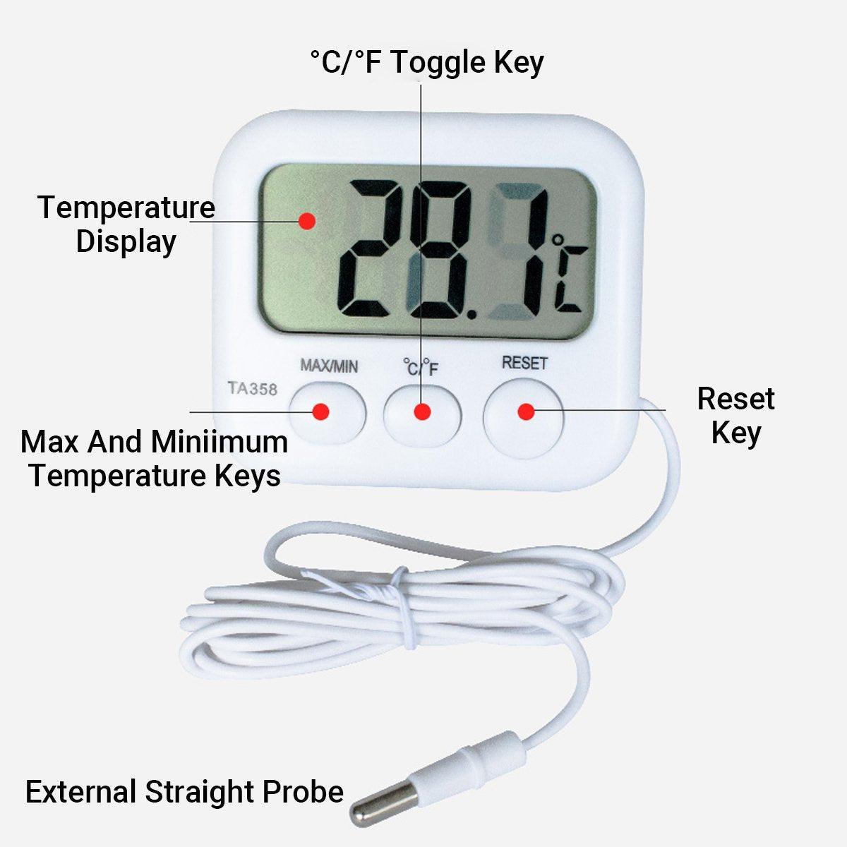 Digital Thermometer with Probe for Fish Tank
