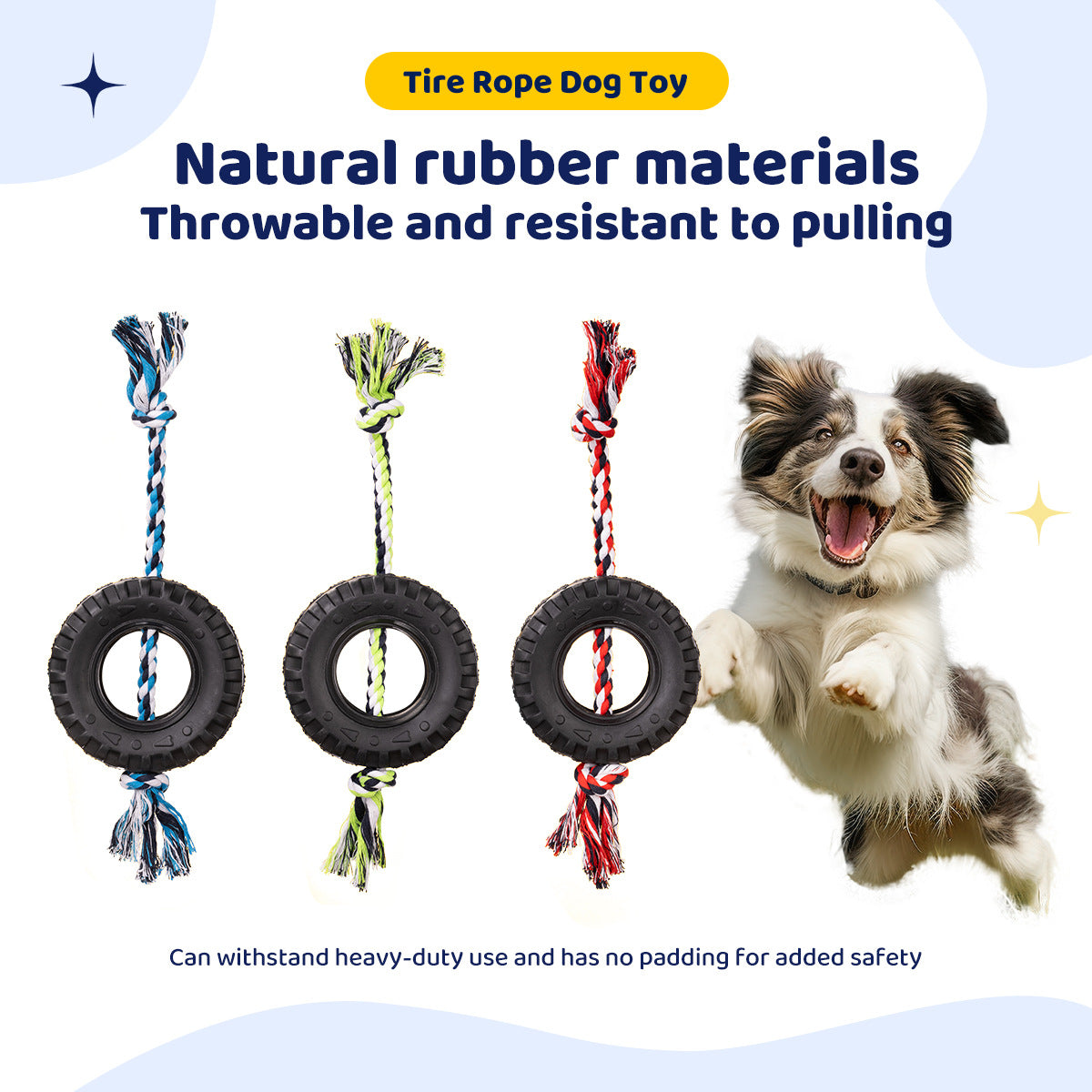 Tire Rope Dog Toy - Heavy Duty Chew Toy for Dental Health & Play