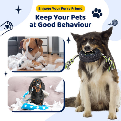 Tire Rope Dog Toy - Heavy Duty Chew Toy for Dental Health & Play