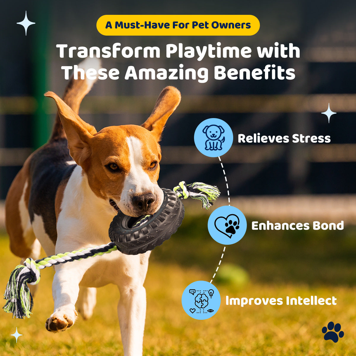 Tire Rope Dog Toy - Heavy Duty Chew Toy for Dental Health & Play