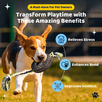 Tire Rope Dog Toy - Heavy Duty Chew Toy for Dental Health & Play
