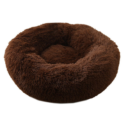 50cm Cozy Round Pet Bed - Plush Cat & Dog Bed with Non-Slip Base, Machine Washable