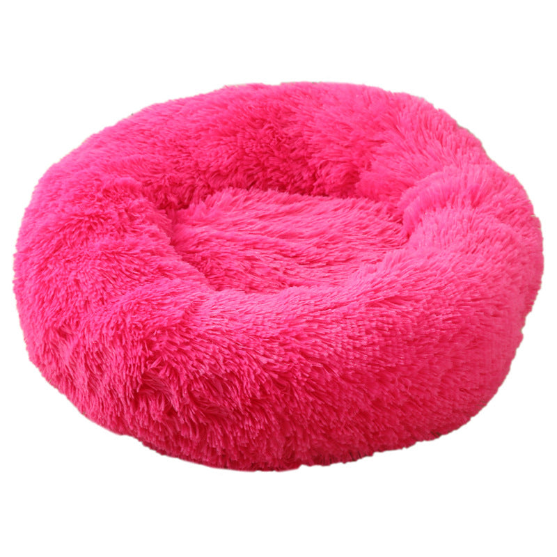 50cm Cozy Round Pet Bed - Plush Cat & Dog Bed with Non-Slip Base, Machine Washable