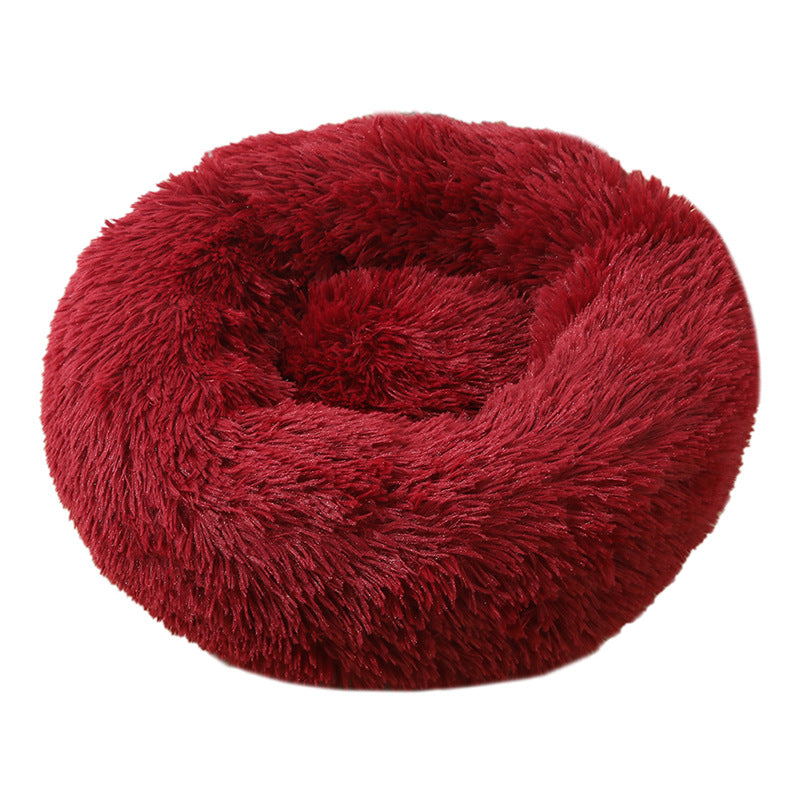 50cm Cozy Round Pet Bed - Plush Cat & Dog Bed with Non-Slip Base, Machine Washable