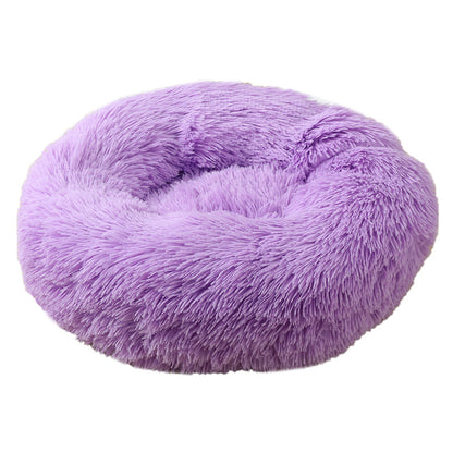 50cm Cozy Round Pet Bed - Plush Cat & Dog Bed with Non-Slip Base, Machine Washable