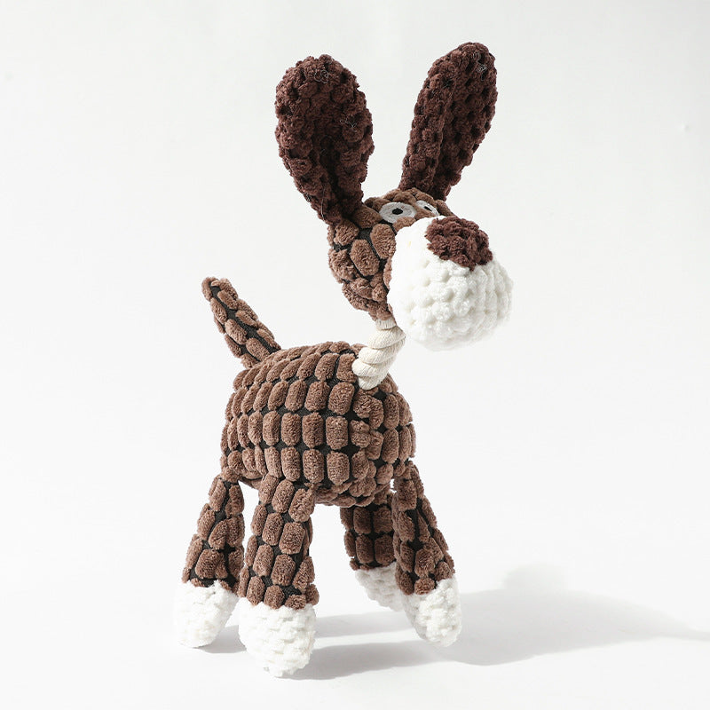 Goofy Plush Donkey Squeaky Dog Toy
