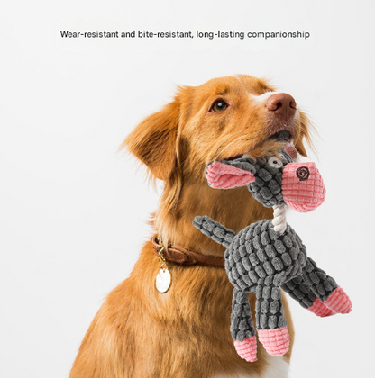 Goofy Plush Donkey Squeaky Dog Toy