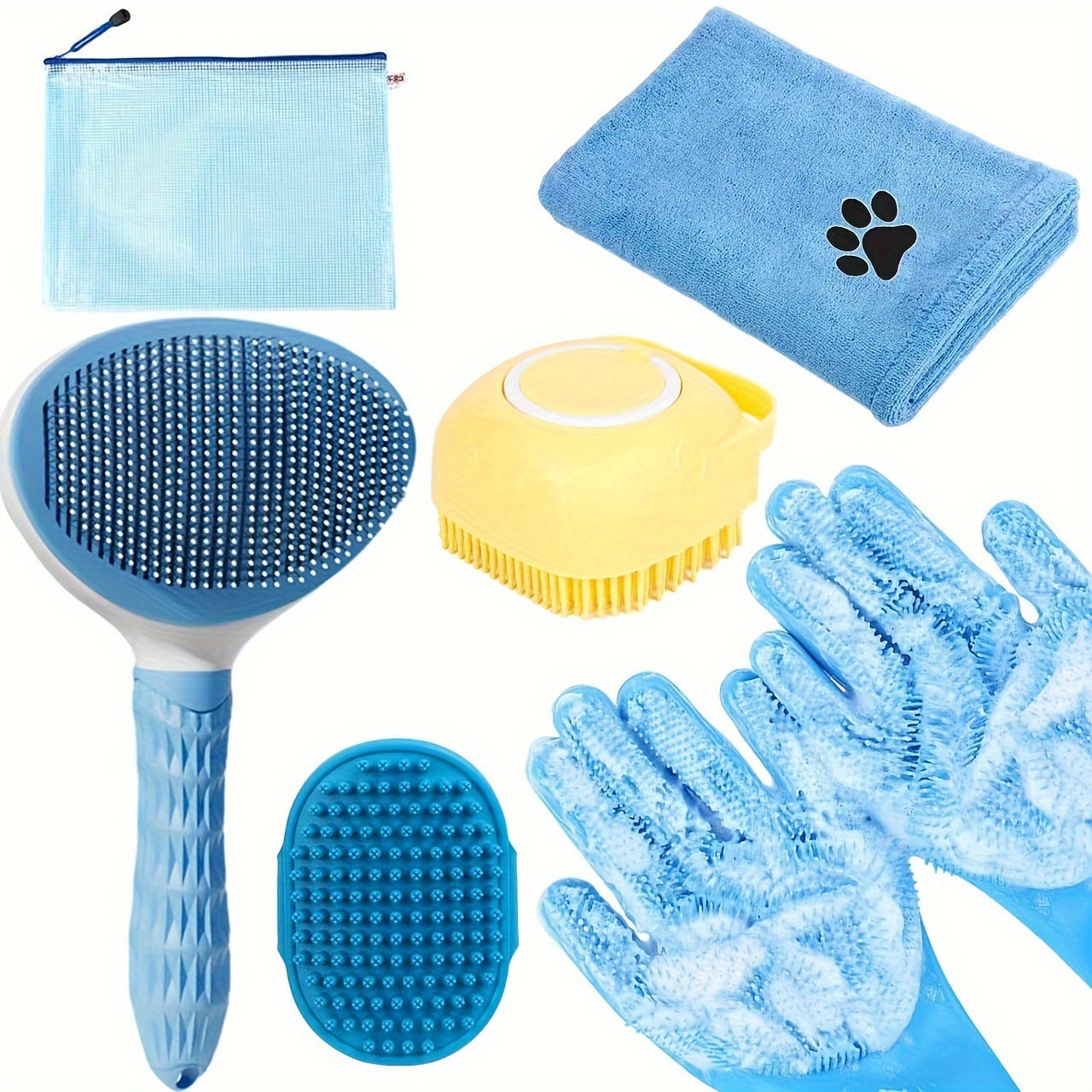 6-Piece Dog Grooming Bath Set