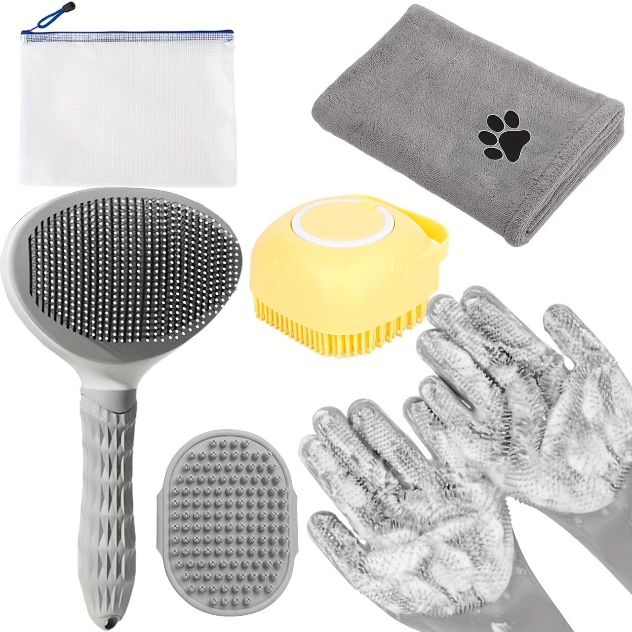 6-Piece Dog Grooming Bath Set