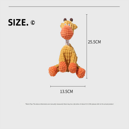 Grey donkey Cuddly Corduroy Squeaky Animal Toy