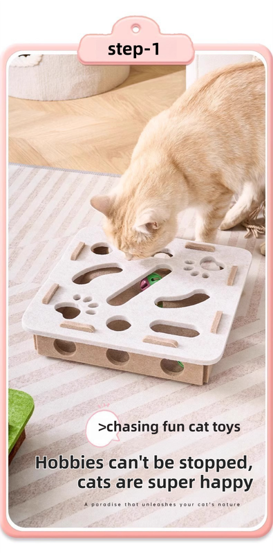 Square Shaped Felt Cat Puzzle