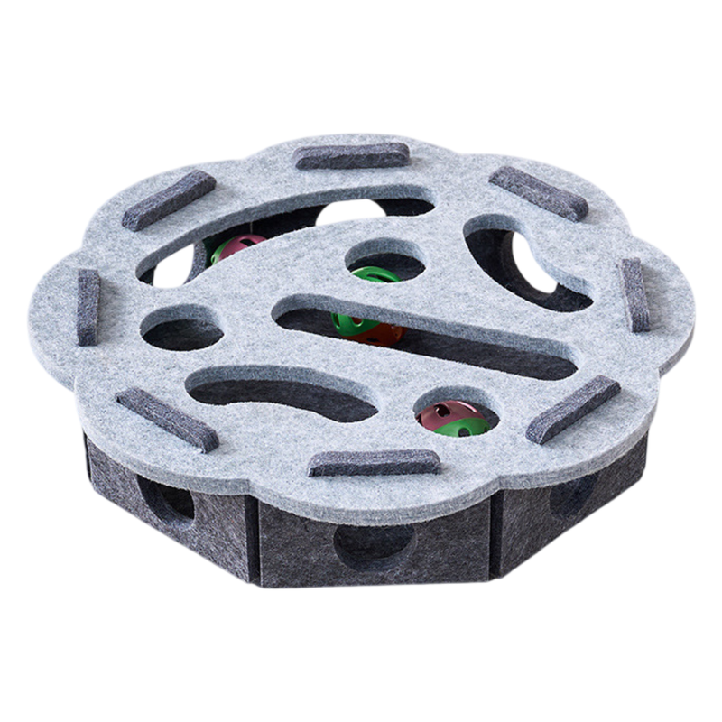 Flower Shaped Felt Cat Puzzle