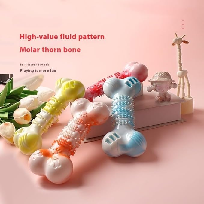 2-Pack Durable TPR Squeaky Dog Bone