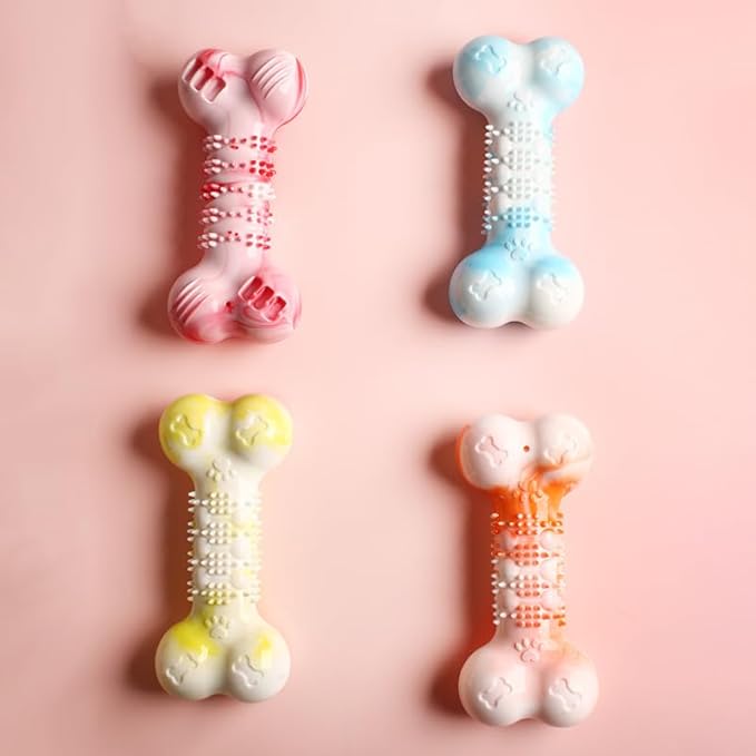 2-Pack Durable TPR Squeaky Dog Bone